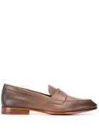 Santoni Penny Loafers - Neutrals