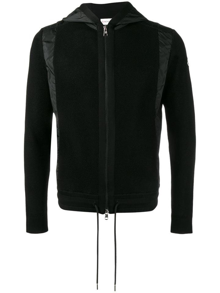 Moncler Hooded Cardigan Jacket - Black