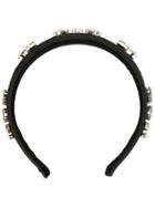 Dolce & Gabbana Embellished Hair Band, Women's, Black, Polyamide/crystal/brass