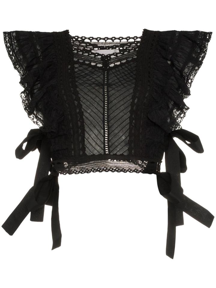 Zimmermann Juniper Pintuck Bodice - Black