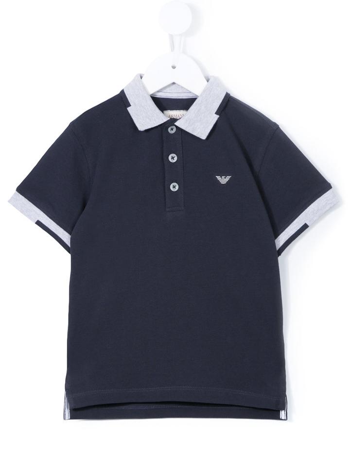 Armani Junior Classic Polo Shirt, Boy's, Size: 6 Yrs, Blue