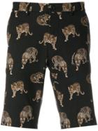 Dolce & Gabbana Tiger Print Shorts - Black