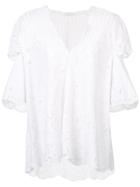 Jonathan Simkhai Cut Out Embroidered T-shirt - White