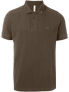 Sun 68 Embroidered Logo Polo Shirt, Men's, Size: Large, Brown, Cotton