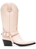 Calvin Klein 205w39nyc Tex Tammy 50 Leather Long Boots - Nude &