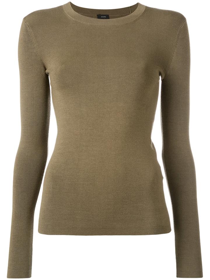 Joseph Plain Jumper, Women's, Size: Medium, Green, Silk/nylon/spandex/elastane