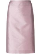Emporio Armani High-waisted Pencil Skirt - Pink & Purple