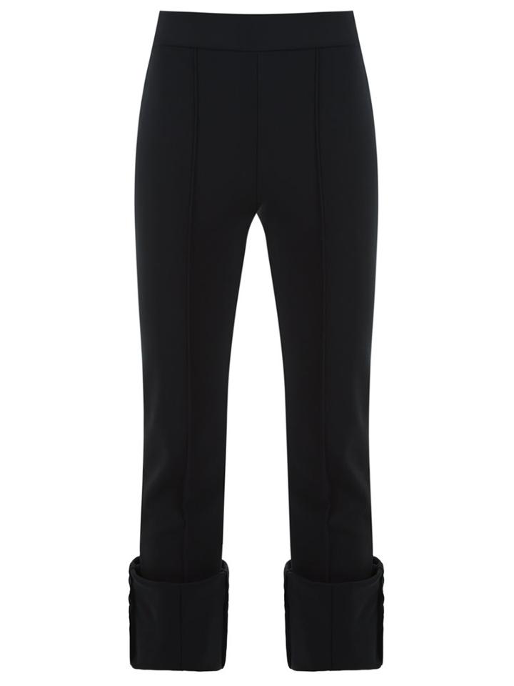 Gloria Coelho Cropped Trousers, Women's, Size: Medium, Black, Elastodiene/polyimide