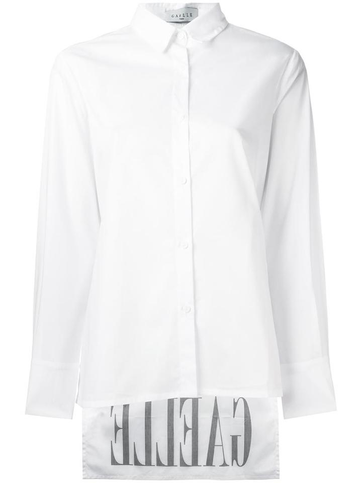 Gaelle Bonheur High Low Hem Shirt, Women's, Size: 46, White, Cotton