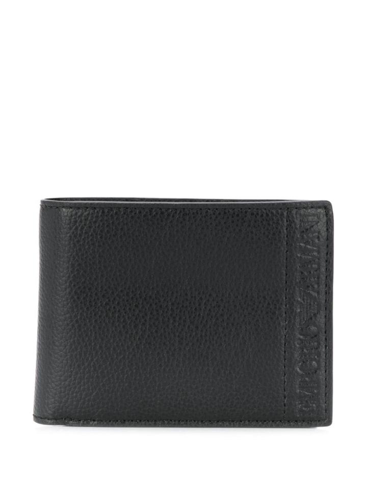 Emporio Armani Trifold Logo Wallet - Black