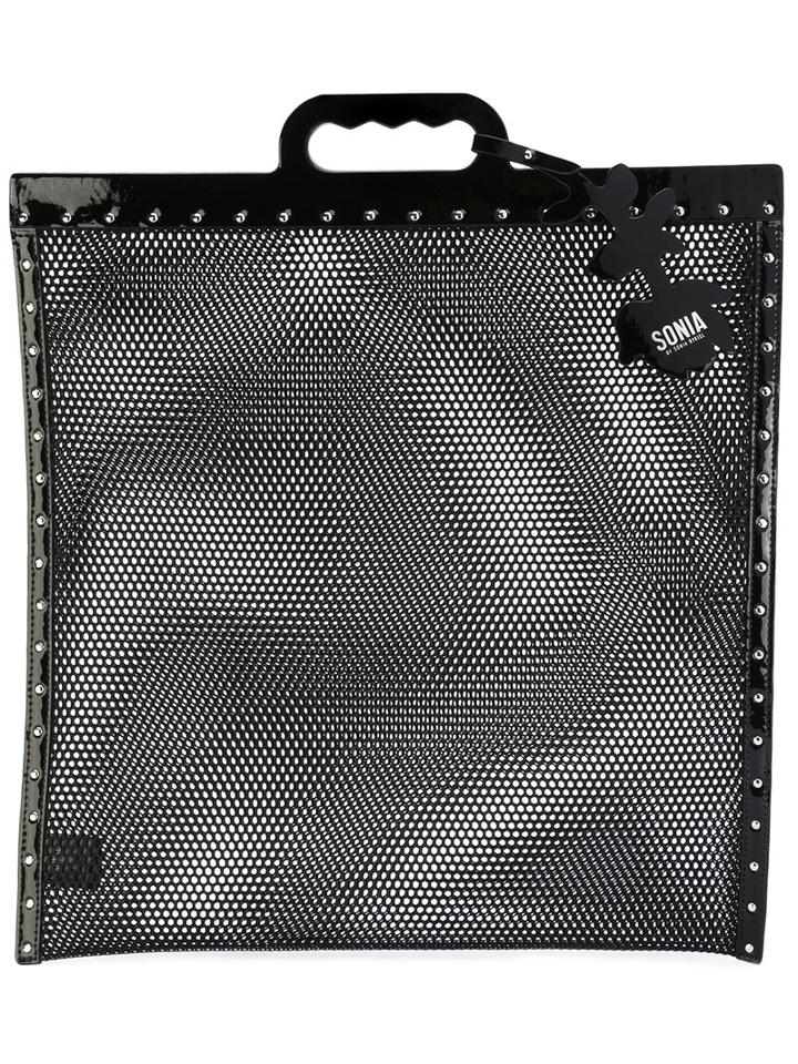Sonia Rykiel - Mesh Tote - Women - Leather/polyester - One Size, Black, Leather/polyester