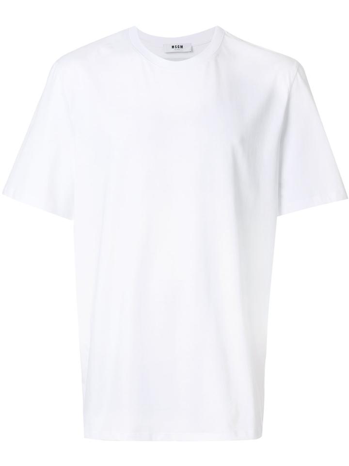 Msgm Classic Plain T-shirt - White