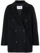 Max Mara Short Double Breasted Coat - Black