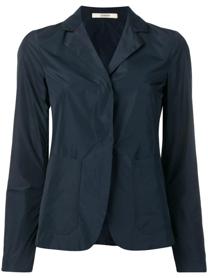 Odeeh Single Breasted Fitted Blazer - Blue