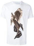 Neil Barrett Bird Print T-shirt, Men's, Size: Xxs, White, Cotton