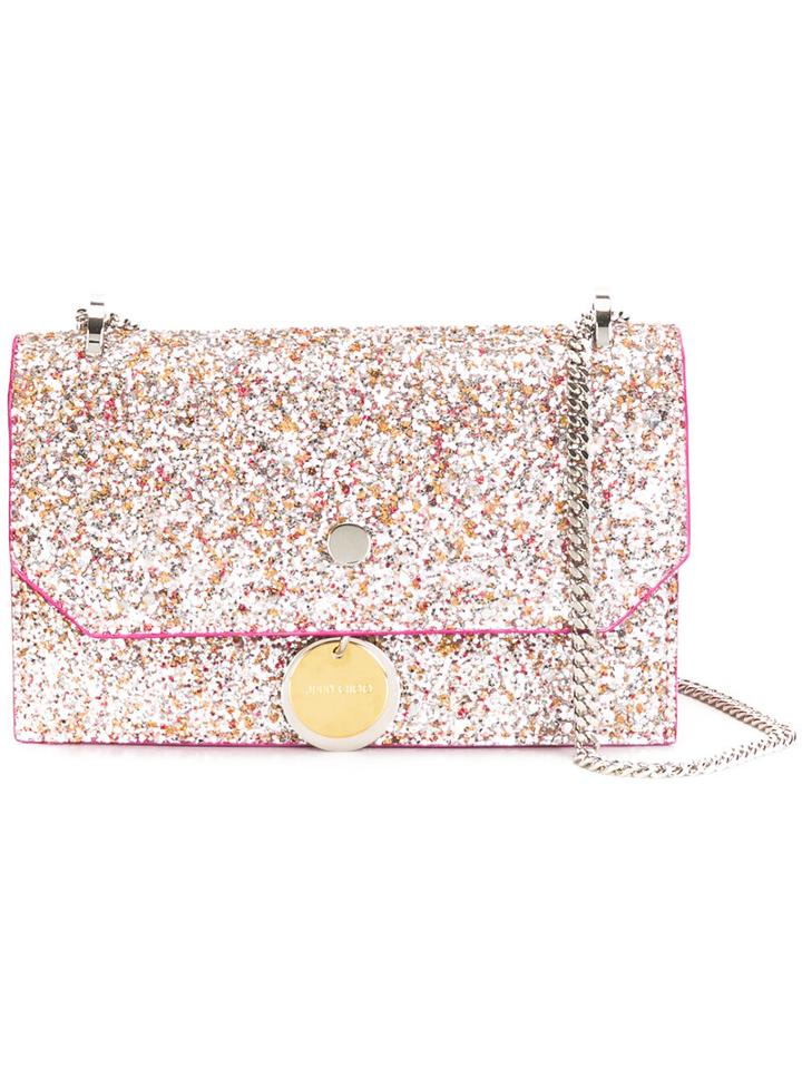 Jimmy Choo Finley Crossbody Bag, Women's, Grey, Leather/metal (other)/pvc