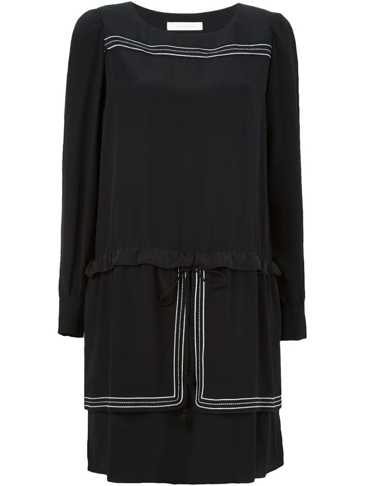 See By Chloe Embroidered Drop-waist Dress