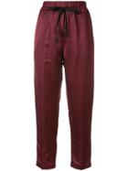 Forte Forte Cropped Lounge Trousers - Red