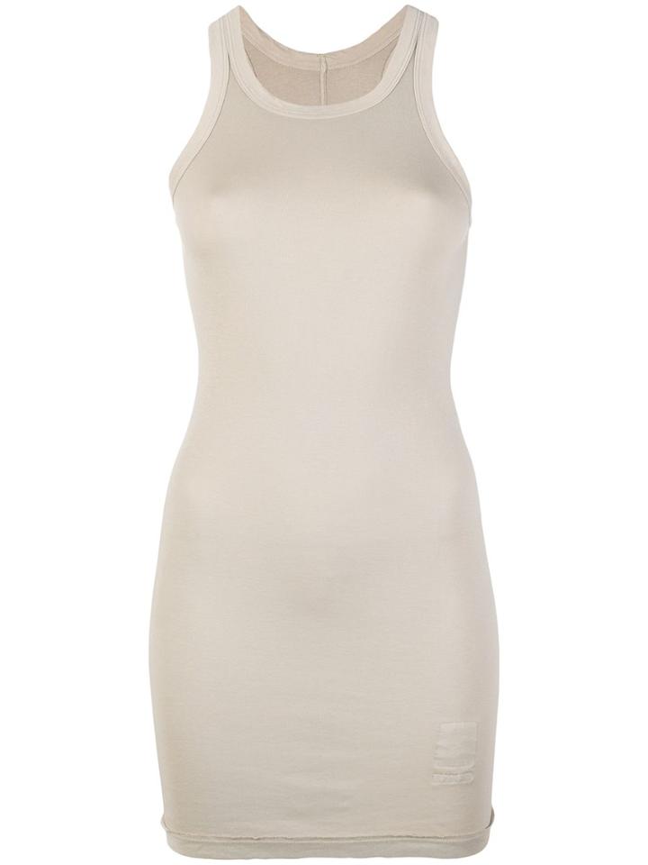 Rick Owens Drkshdw Round Neck Ribbed Tank - Nude & Neutrals