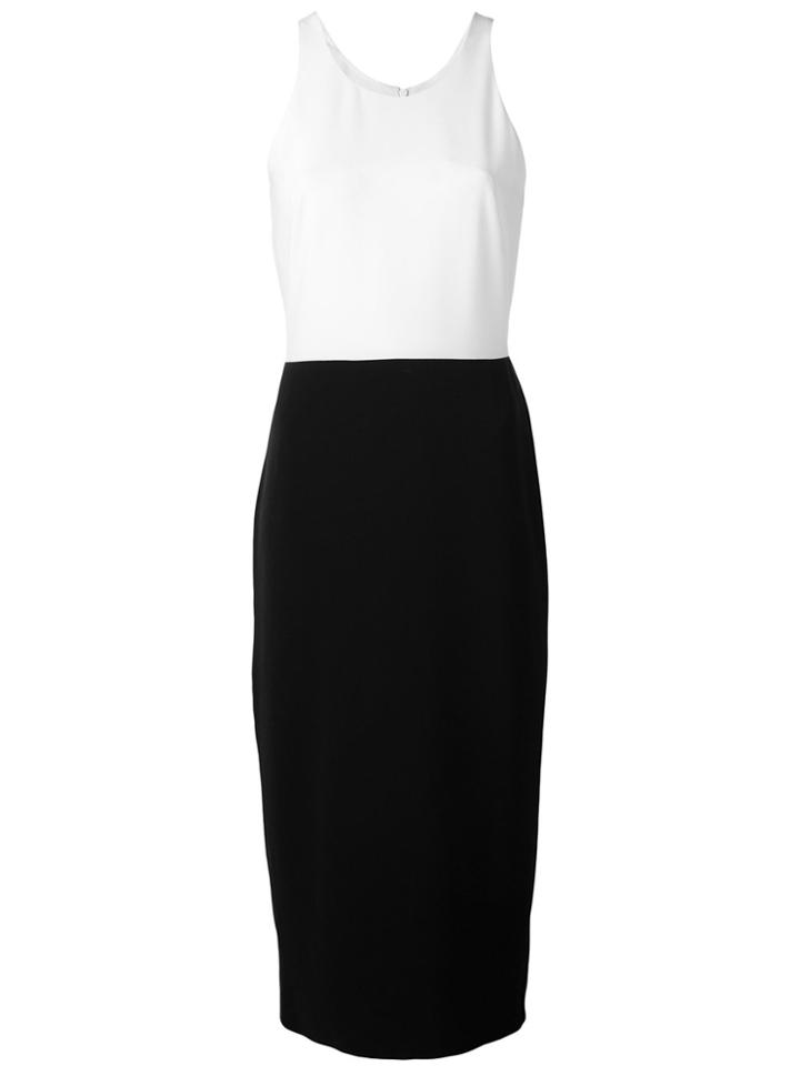 Boutique Moschino Fitted Contrast Dress - Black