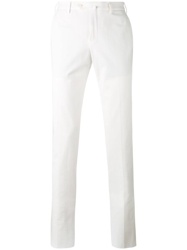 Loro Piana Smart Trousers, Men's, Size: 50, White, Cotton