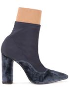 Lalo Pointed Toe Ankle Boots - Blue