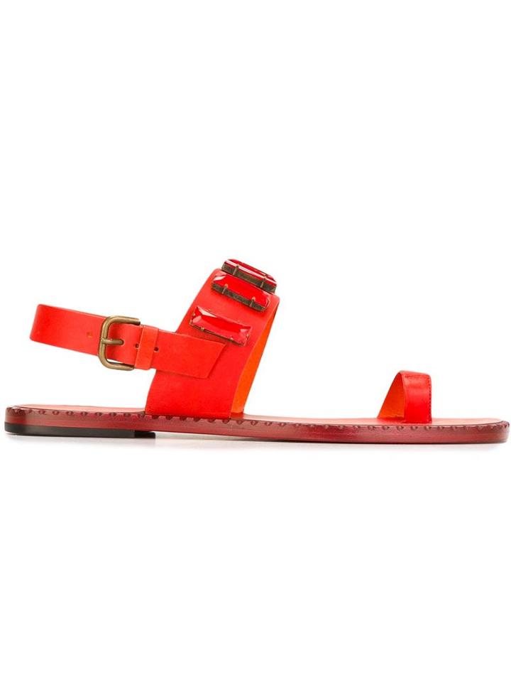 Tomas Maier Embellished Strappy Sandals