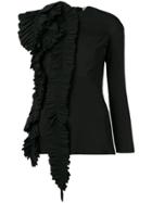 A.w.a.k.e. Ruched One Shoulder Top - Black