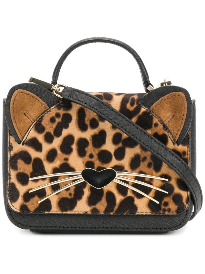 Kate Spade Leopard Print Cat Mini Bag - Black