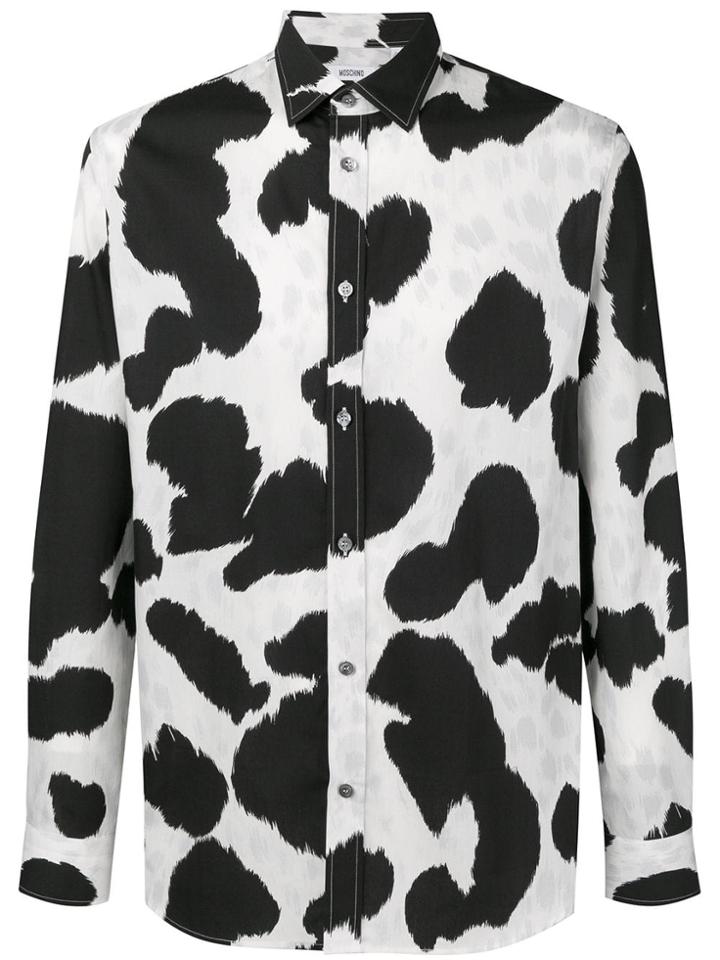 Moschino Cow Print Shirt - Black