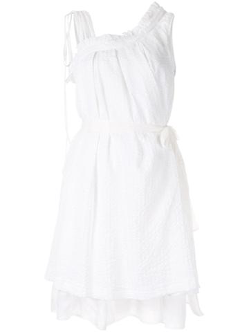 Shanshan Ruan Tie Waist Dress - White