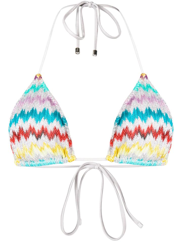 Missoni Mare Striped Triangle Bikini Top - Multicolour