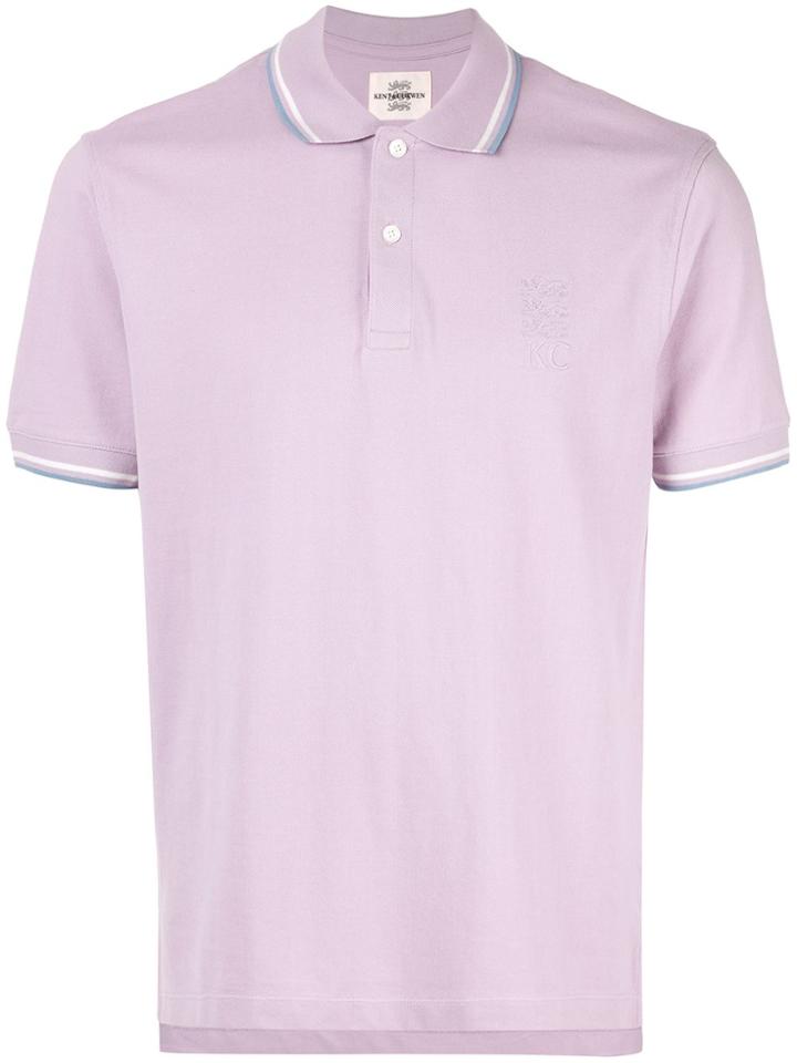 Kent & Curwen Contrast Trim Polo Shirt - Purple