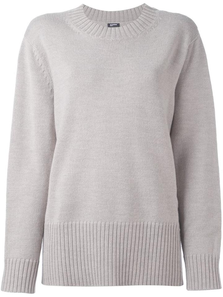 Jil Sander Navy Crew Neck Jumper, Women's, Size: Xs, Nude/neutrals, Wool