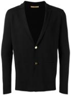 Nuur Blazer-inspired Cardigan, Men's, Size: 50, Black, Cotton/linen/flax