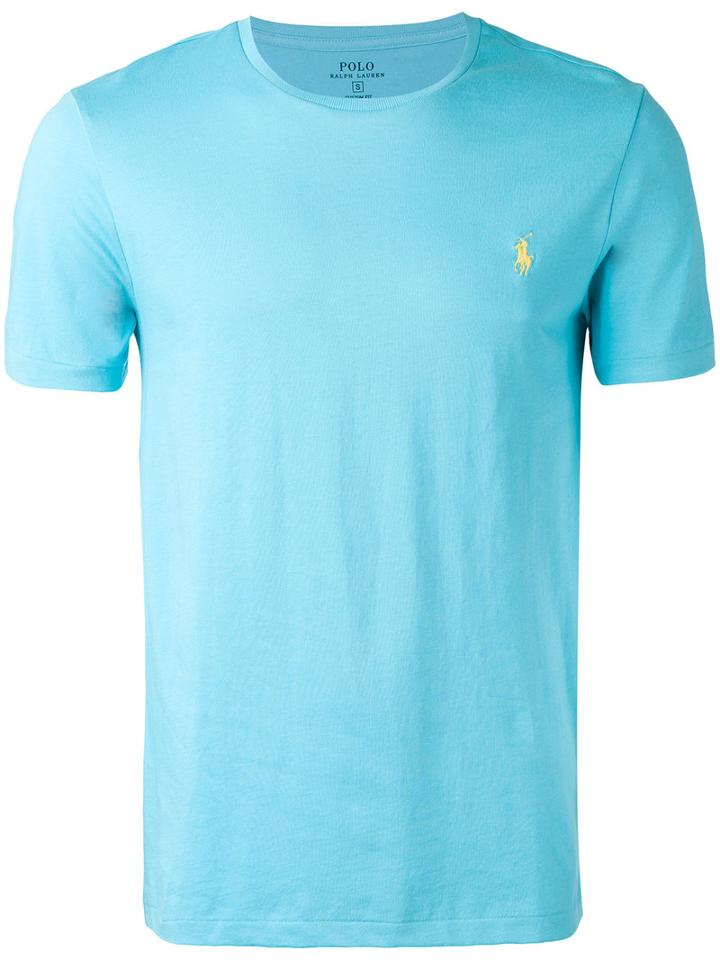 Polo Ralph Lauren - Logo Embroidered T-shirt - Men - Cotton - Xxl, Blue, Cotton