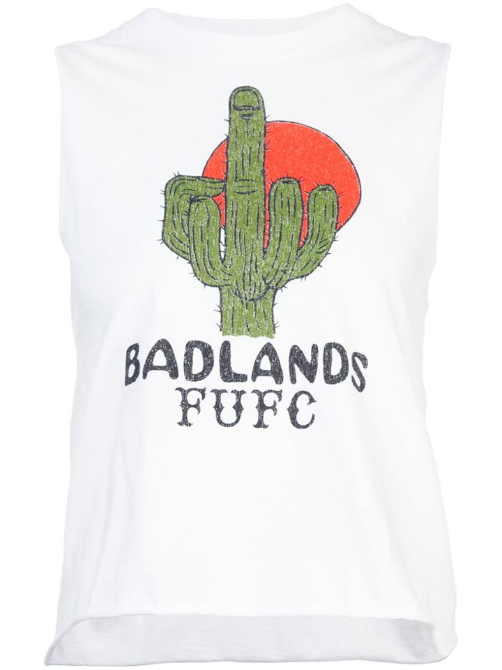 Local Authority Printed Cropped Tank Top - White