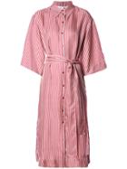 Dvf Diane Von Furstenberg Emory Striped Shirt Midi Dress - Multicolour