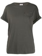 Brunello Cucinelli Bead-embellished T-shirt - Green