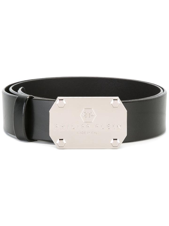 Philipp Plein Sia Belt, Men's, Size: 90, Black, Leather/metal