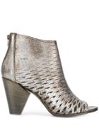 Strategia Perforated Ankle Boots - Grey