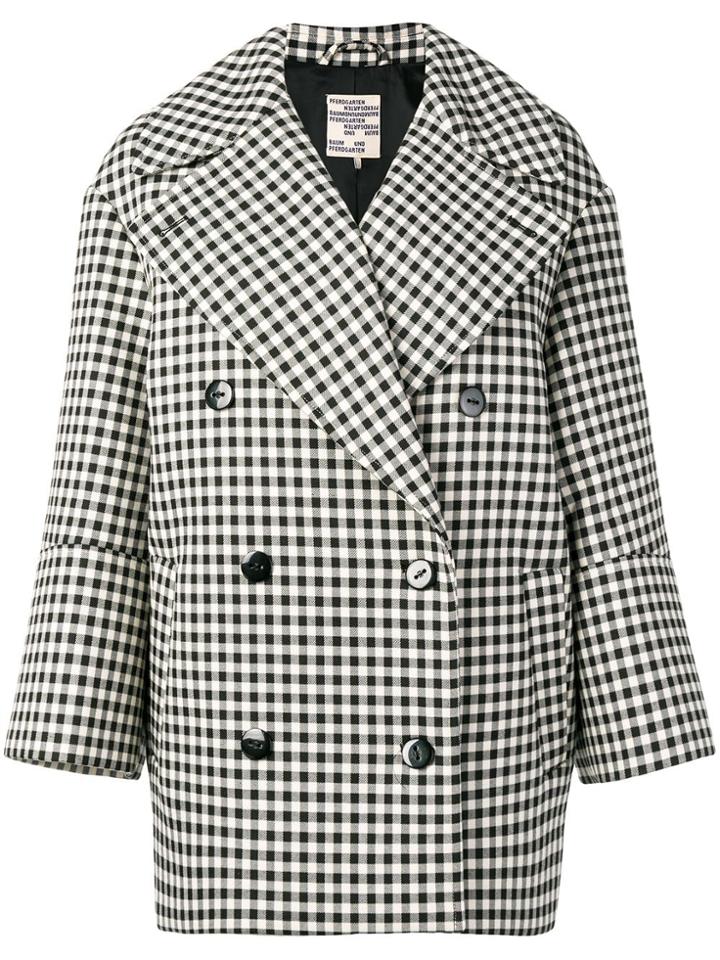 Baum Und Pferdgarten Check Pattern Coat - Black