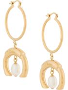 Chloé Ring Pendant Earrings - Gold