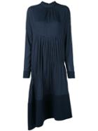 Tibi Pindot Shirred Dress - Blue