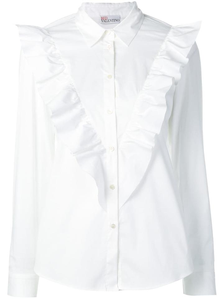 Red Valentino Ruffle Trim Shirt - White