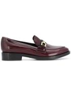 Geox Front Buckle Loafers - Red