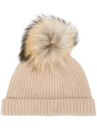 N.peal Pompom Beanie Hat - Nude & Neutrals