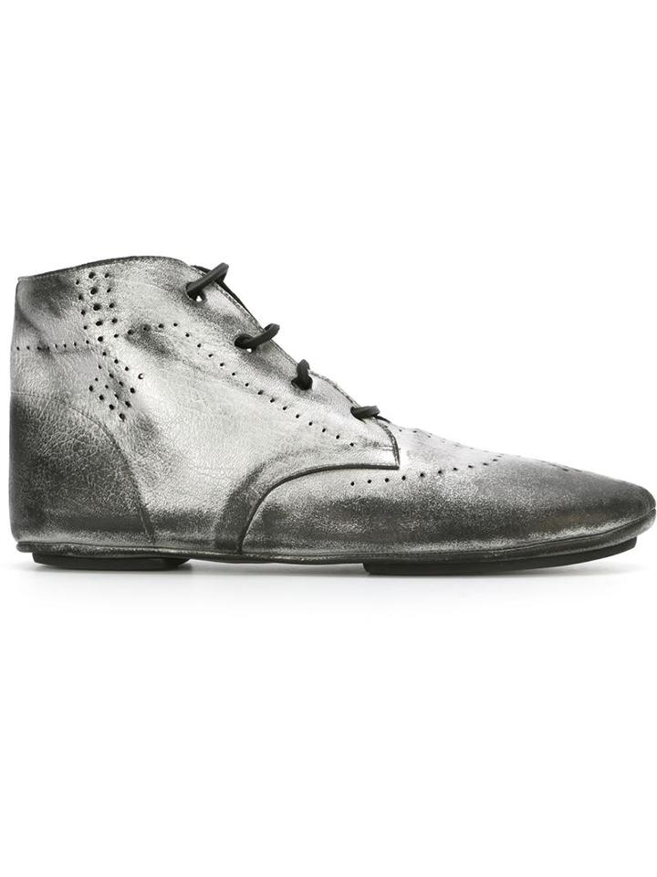 Rundholz Perforated Detailing Worn-out Effect Boots