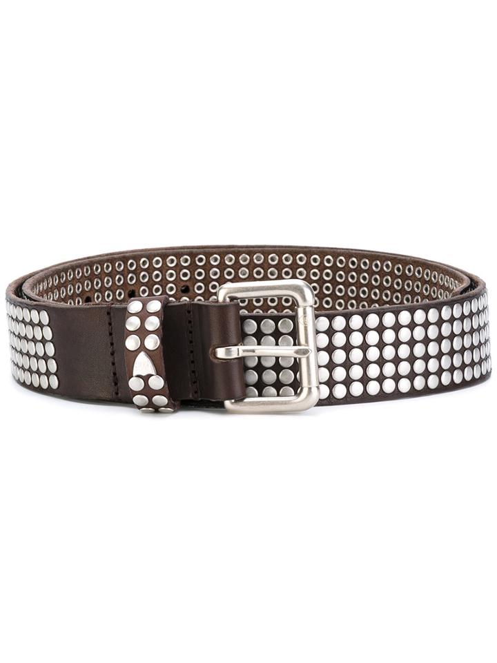 Htc Hollywood Trading Company - Cintura Belt - Unisex - Leather - 95, Brown, Leather