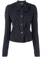 Chanel Vintage Striped Jacket, Women's, Size: 38, Blue